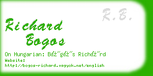richard bogos business card